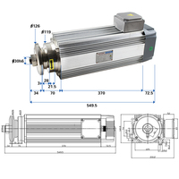 Haute qualité CNC 7.5kw 380V/220v/110V broche de coupe carrée 7500W broche de fraisage refroidie par Air