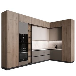Muebles de Cocina Modernos de Diseño Simple y <span class=keywords><strong>Buena</strong></span> Calidad, Personalizados, Completos, en Forma de L, con <span class=keywords><strong>Isla</strong></span> - Product Image 1