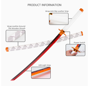 Katanas Anime Lumineuses LED Non Affûtées en Gros – Épées Jouets Demon Slayer pour le Commerce - Product Image 2