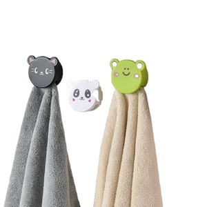 The New Listing Cloth Hanger Rack Bathroom <b>Hooks</b> <b>Plastic</b> <b>Hook</b> Holder Double Side Adhesive Towel Wall - Product Image 1