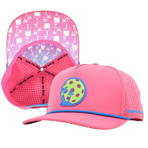 Gorra de golf deportiva perforada con corte láser OEM, con parche de PVC con logo, malla transpirable, gorra snapback de 5 paneles, gorras de béisbol. - Product Image 1