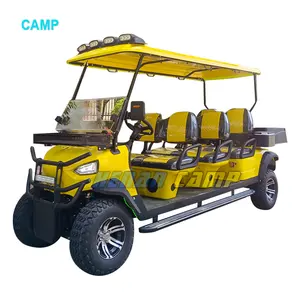 Carritos de golf con marco de aluminio CAMP, carrito de golf todoterreno eléctrico de 6 plazas, coche de golf turístico eléctrico para adultos