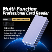 Pembaca Kartu CFexpress Tipe A Slot SSD NVMe M.2 2280 untuk Kamera Sony FX3 FX6 A7S III A1 Tipe C Hub Cadangan Data Kecepatan Tinggi