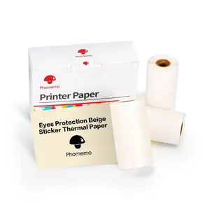 Phommemo M02/M02S/M02PRO/M03 stampante 53mm x 3.5m / 2.08 in x 11.48 ft carta termica per stampante per etichette con protezione degli occhi