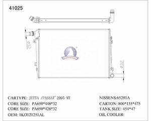 Vendita diretta in fabbrica radiatore in alluminio per VW Jetta <span class=keywords><strong>Passat</strong></span> B6 3 c2 2.0 Tdi 2005-2009 <span class=keywords><strong>pezzi</strong></span> <span class=keywords><strong>di</strong></span> <span class=keywords><strong>ricambio</strong></span> 65291A 1 k0121251al - Product Image 3