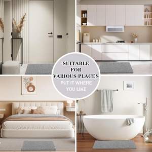 Polyester séchage rapide antidérapant Super absorbant l'eau microfibre tapis imprimé personnalisé emballage nouveauté salle de bain sol tapis de bain - Product Image 5