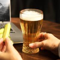 Verre à bière artisanal haut de gamme, design créatif et luxueux, transparent, durable, épais, sans plomb, pour bar, cadeau, dégustation