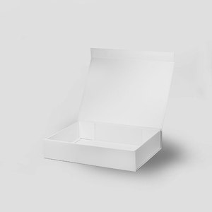 A4 Ondiepe Corporate Gift Verpakking Wit Magnetische Geschenkdoos Met Lint - Product Image 2