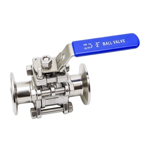 Válvula de Bola Sanitaria COVNA de 2 Vías con Conexión Tri-Clamp, Grado Alimenticio, Acero Inoxidable 316, con Manija de Bloqueo, UPVC/Latón/Acero Inoxidable - Product Image 3