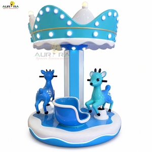 Giostra per Bambini Aurora Sport EC01 in Vetroresina con Tre Posti, Luci LED Multicolore, per Noleggio in Parchi Divertimento al Coperto - Product Image 1