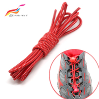 Sport En Vrac Ronde Réfléchissante Élastique Sans Lacets Lacets Serrure Avec Emballage De Lacet En Gros