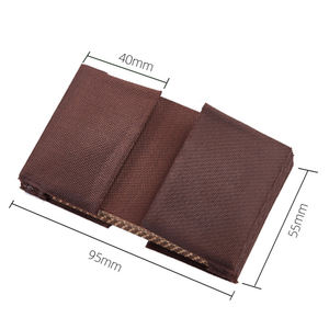 Porte-cartes en tissu à motif organique, 9,5x5,5 cm, 9 emplacements pour cartes, pages intérieures en tissu, 3 couleurs assorties, sans fermeture - Product Image 3