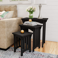 Nid de 3 Tables de Style rétro ensemble de Table basse en bois avec pieds de Style Mission traditionnel