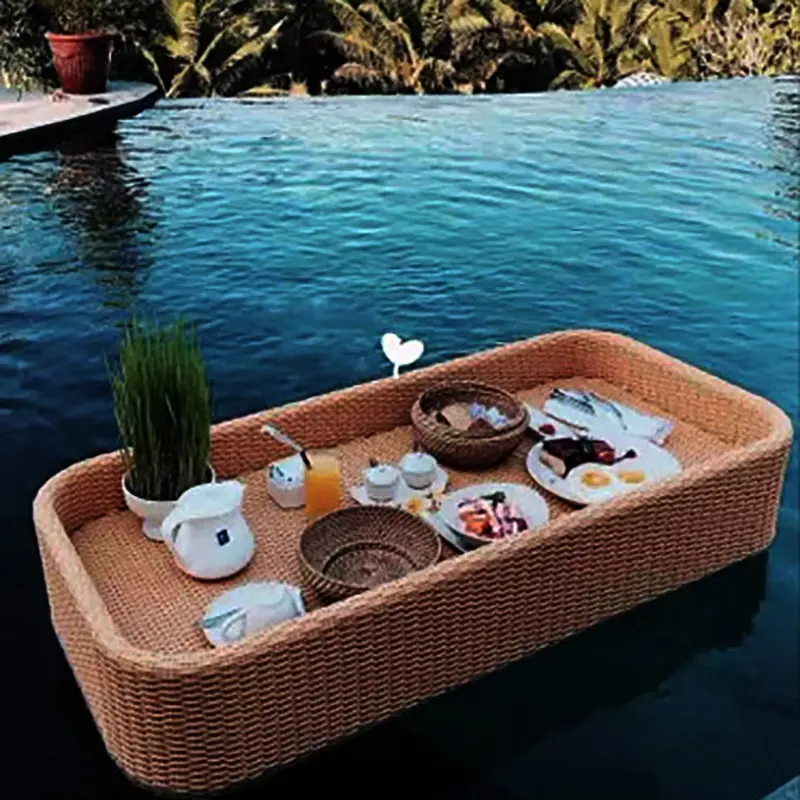 Luxury Floating Tray Table & Bar, Beach Party SPA Hot Tub Accessories Serving Bar, Swimming Pool Float for Adults