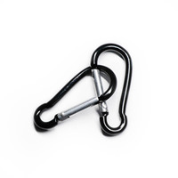 Promotion : Mousqueton en aluminium noir durable de 50 mm, forme gourde, finition anodisée colorée, pour accessoires de bouteille
