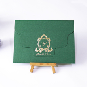<span class=keywords><strong>Carte</strong></span> acrylique transparente avec pochette verte émeraude, Invitations créatives pliables, feuille <span class=keywords><strong>d</strong></span>'or avec <span class=keywords><strong>carte</strong></span> de <span class=keywords><strong>d</strong></span>étails de mariage - Product Image 6