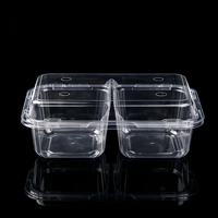 Boîte alimentaire jetable transparente en PET avec couvercle ventilé pour myrtilles, cerises, tomates, fraises, fruits, supermarchés, vente au détail, vente en gros