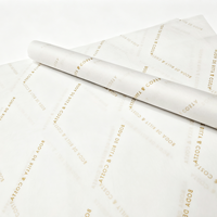 Papier de soie imprimé avec logo personnalisé, papier d'emballage cadeau de marque pour l'emballage de vêtements, de boutiques de vêtements