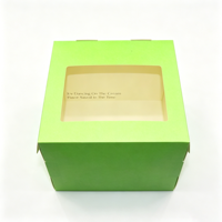 Boîtes à gâteaux en carton gaufré portables, personnalisables avec logo, pour boulangerie, qualité alimentaire, avec fenêtre, vente en gros, fournisseur OEM