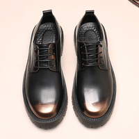 Chaussures Oxford habillées pour hommes, décontractées, à lacets, style brogue, en PU à carreaux, pour mariage, fête ou affaires