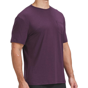 T-shirts pour hommes en gros, couleur unie, taille plus, été, design OEM tendance, faible MOQ personnalisé - Product Image 2