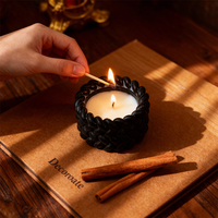 Relaxlines Sojawachs-Zementbecher Aromatherapie-Kerzen Raumduft Maßgefertigte Form Handgemachte Runde Zement-Kerzen im Set