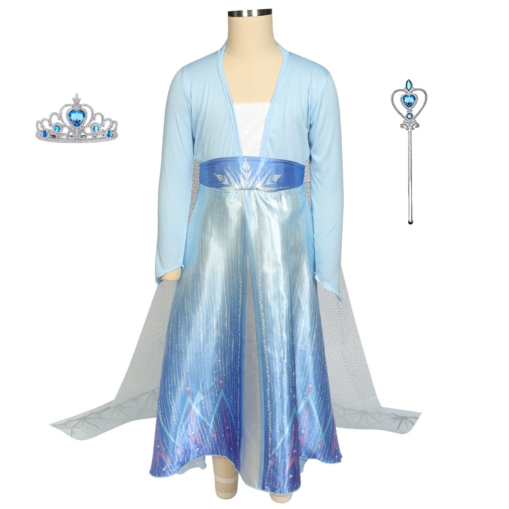 Abito blu + bacchetta magica con corona