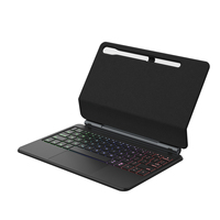 Casing Kulit Keyboard untuk Samsung Galaxy Tab S9 FE, Sampul Buku dengan Keyboard Terintegrasi untuk Galaxy Tab S9 S7 S8 S10 FE