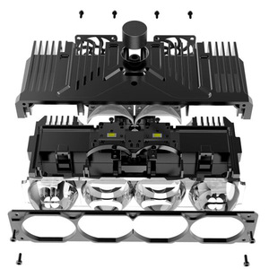 Barre lumineuse LED tout-terrain 4x 30W, corps en aluminium, double faisceau avec commande par interrupteur pour voiture et moto - Product Image 3