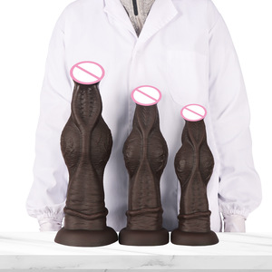 Dildo Grande y Grueso con Textura de Espinas, Fácil de Usar para Orgasmos, Juguete Sexual para Parejas, Diseño Realista de Animal, Dildo Negro Extra Grande - Product Image 2