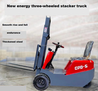 Mini chariot élévateur électrique, 1 tonne, trois roues, ascenseur à trois points d'appui, nouvel entrepôt d'énergie, camion de chargement et de déchargement