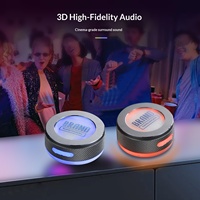 Altavoz Subwoofer Inalámbrico 5.1 a Prueba de Agua con Conducción Ósea, Mini Altavoz Portátil Magnético de Metal, Tipo Cañón, con Volumen de 200-500mAh