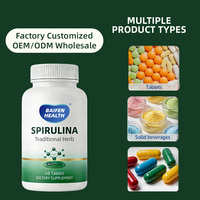 Complément Alimentaire en Comprimés de Spiruline OEM/ODM, à Base de Plantes Traditionnelles, Soutien Immunitaire, Énergie Renforcée, Sans Gluten, Naturel, pour Adultes 60+