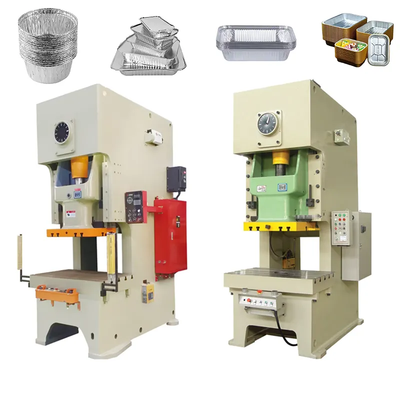 Máquina para fabricar envases de alimentos de papel de aluminio JH21, punzonadora neumática, máquina de prensa eléctrica para la producción de contenedores de aluminio