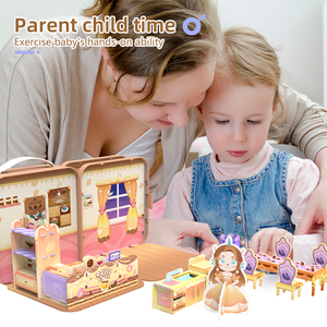 Jouet éducatif de livre de contes de couleur pour enfants, cognition princesse <span class=keywords><strong>licorne</strong></span> café illustration stéréoscopique - Product Image 4