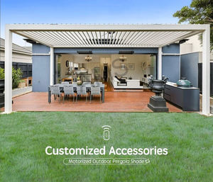 Buiten Aluminium Pergola Lamellen Dakterras Dak Bioklimatische Pergola Bogen Arbors Carport Pergola Kits - Product Image 5