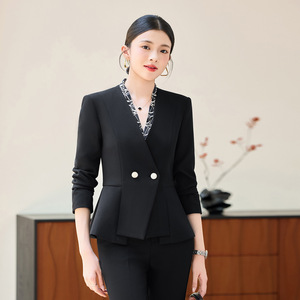 Women's Suit <b>Set</b> Polyester Full Sleeve Anti-Wrinkle <b>Office</b> Lady Spring Formal Wear For Teachers Medical Clinic Managers - Product Image 4