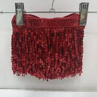 Tissu en dentelle de mariée, franges à paillettes, applique brodée, chaîne de strass, perles en velours, tissu en maille de polyester, style moderne fait à la main