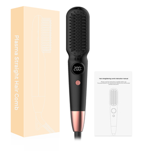 Tragbarer elektrischer Haar glätter kamm Drahtlose Keramik-Styling bürste für zu Hause oder im Salon Verwenden Sie ein ionisches Produkt mit Press kamm - Product Image 1