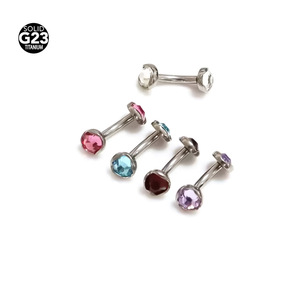 2025 elegante ombligo anillo tendencia sexo cristal ombligo plátano ASTM F136 <span class=keywords><strong>titanio</strong></span> acero cuerpo <span class=keywords><strong>Piercing</strong></span> joyería al por mayor - Product Image 2