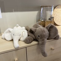 Coussin réversible en peluche super douce en forme d'éléphant, jouet en peluche rembourré en coton PP, cadeau unisexe chaud pour enfants