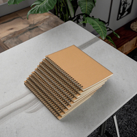Libretas Organizadoras Diarias Espiraladas Kraft A5, 60 Hojas, Tapa Dura, Papel Personalizado - Marca MS, Regalo/Negocios/Oficina