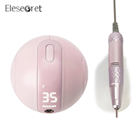 2025 Lime à ongles électrique professionnelle en plastique robuste, 35000 tr/min, avec embouts et bandes de ponçage, faible coût, faible bruit et vibrations, rose
