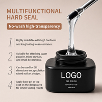 Gel de finition multifonctionnel haute dureté 1kg 15ml, sans résidu, super brillant, vernis à ongles UV sans étiquette, gel UV durcissant