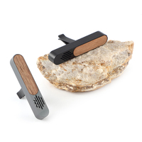 Diffuseur de voiture de luxe Rose Huiles essentielles Bois + Clip d'aération en métal Désodorisant par pince Recharge d'huile d'aromathérapie Logo personnalisé Voiture