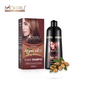 Hot Sale Natural 5 Minutes Black Hair Dye Shampoo Herbal 100% Cover Gray White Hair Argan Oil Black Hair Color Shampoo