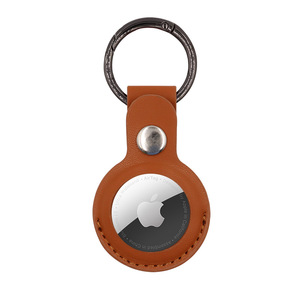 Rastreador AirTag con llavero metálico, cubierta anticaída, protector de PU para AirTag, colgante para collar de perro - Product Image 6