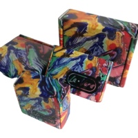 Boîte d'emballage en papier kraft personnalisé, boîte de haute qualité, pour Texture artistique abstraite, vente en gros