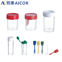 AICOR-suministros médicos desechables, recipientes consumibles de plástico para muestras de orina, 30 40 90 25 ML