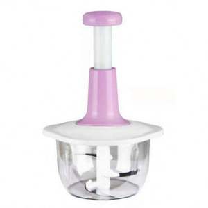 Hand Press <b>Portable</b> Handheld Manual Food Processor Grinder Chopper Stainless Steel Blade <b>Dishwasher</b> Safe for Garlic Herb - Product Image 4